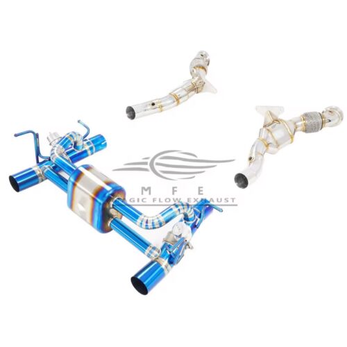 ★MFE★ チタン フェラーリ 488 V8 可変バルブ マフラー エキゾースト 中間 パイプ リアピース ダウンパイプ