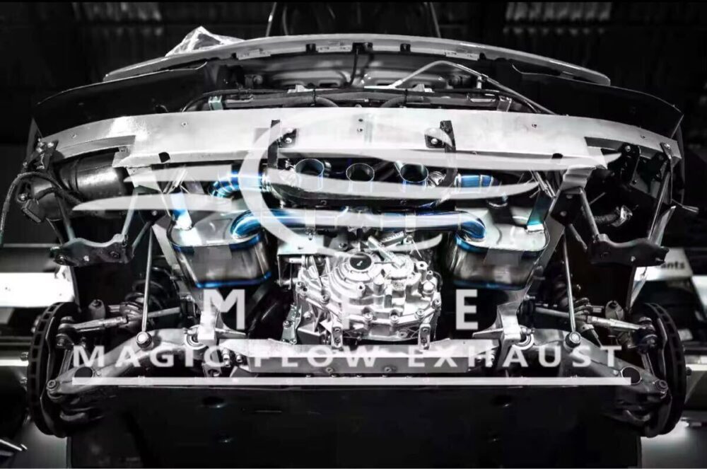 ★MFE★ フェラーリ 458 チタン 可変バルブ マフラー エキゾースト 中間 パイプ ミッド リアピース ダウンパイプ