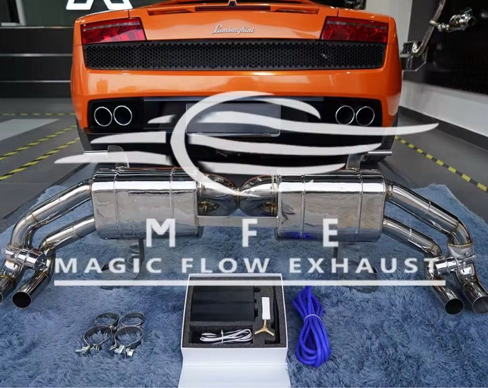 ★MFE★ ガヤルド LP550 可変バルブ マフラー エキゾースト 中間 パイプ ディフューザー リアピース 可変マフラー ランボルギーニ