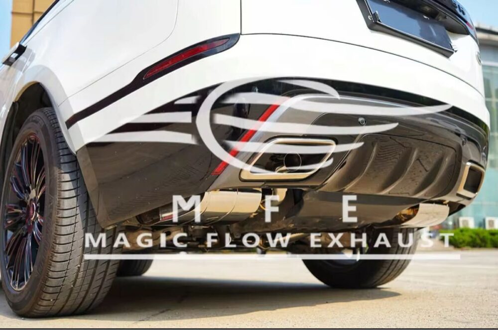 ★MFE★ ヴェラール 3.0 可変バルブ マフラー エキゾースト 中間 パイプ リアピース 可変マフラー P380 HSE レンジローバー