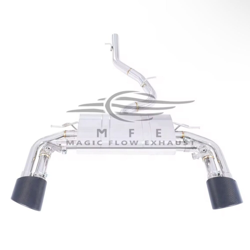 ★MFE★ アウディ S3 RS3 ルックセダン 可変バルブ マフラー エキゾースト 中間 パイプ ディフューザー リアピース ダウンパイプ 8V
