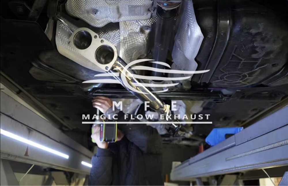 ★MFE★ アウディ Q8 可変バルブ マフラー エキゾースト 中間 パイプ ミッド ディフューザー リアピース ダウンパイプ SQ8 RSQ8