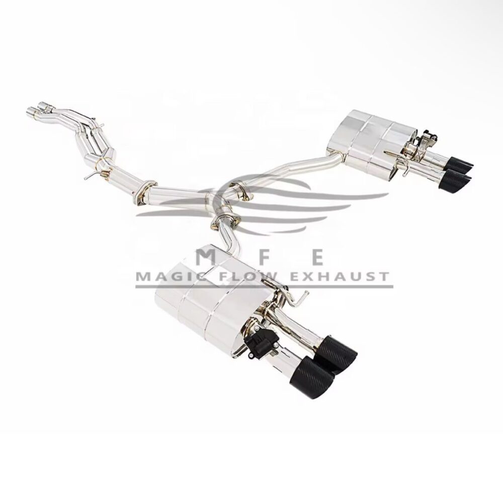 ★MFE★ アウディ S4 S5 可変バルブ マフラー エキゾースト 中間 パイプ ディフューザー リアピース ダウンパイプ B9 RS4 RS5