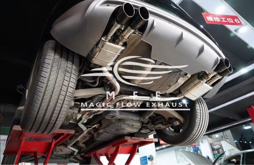 ★MFE★ アウディ Q5 可変バルブ マフラー エキゾースト 中間 パイプ ミッド ディフューザー リアピース ダウンパイプ SQ5