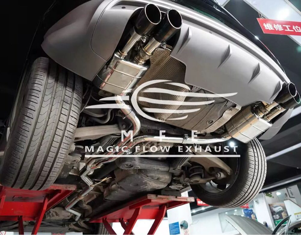 ★MFE★ アウディ Q5 可変バルブ マフラー エキゾースト 中間 パイプ ミッド ディフューザー リアピース ダウンパイプ SQ5