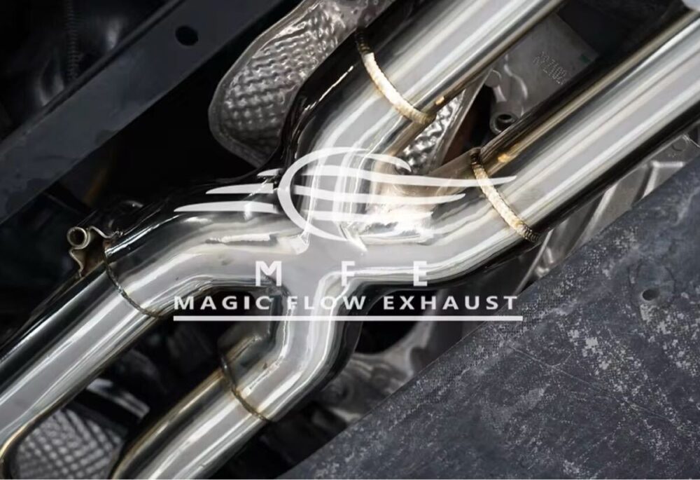 15699f0a4be3cb9_1200_822.jpg ★MFE★ A6 A7 C8 S6 S7 ルック 可変バルブ マフラー エキゾースト 中間 パイプ ディフューザー リアピース ダウンパイプ 可変マフラー