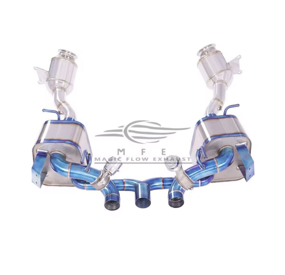 ★MFE★ フェラーリ 458 チタン 可変バルブ マフラー エキゾースト 中間 パイプ ミッド リアピース ダウンパイプ