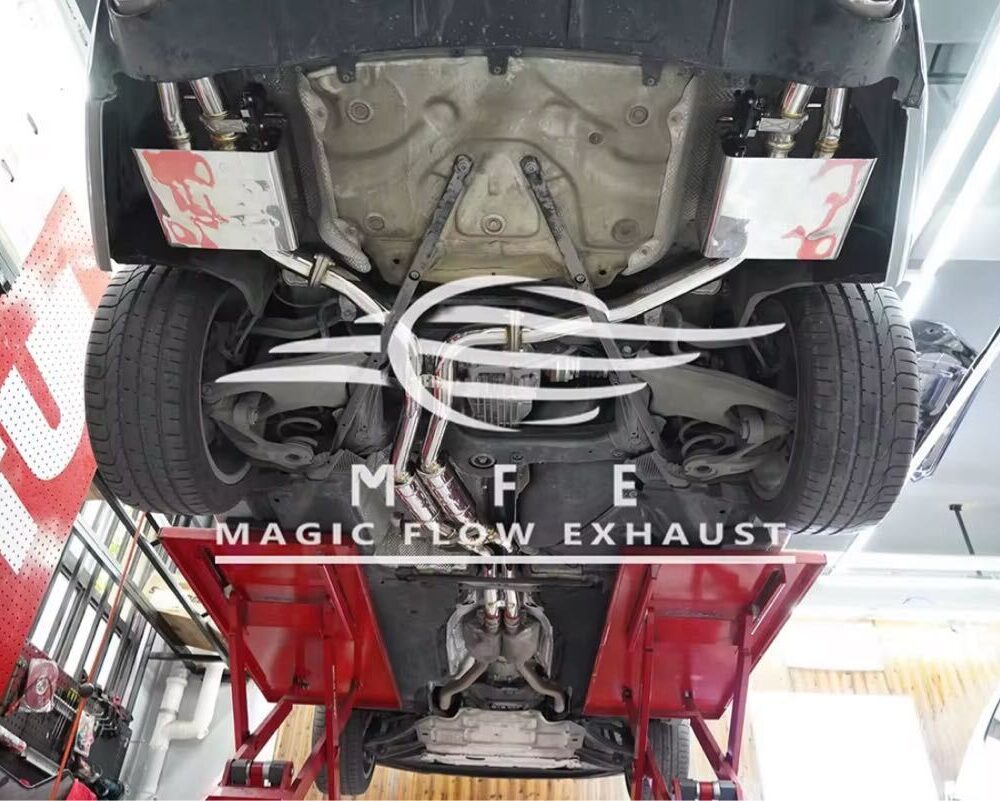 ★MFE★ A7 C7 3.0 可変バルブ マフラー エキゾースト 中間 パイプ ディフューザー リアピース ダウンパイプ 可変マフラー