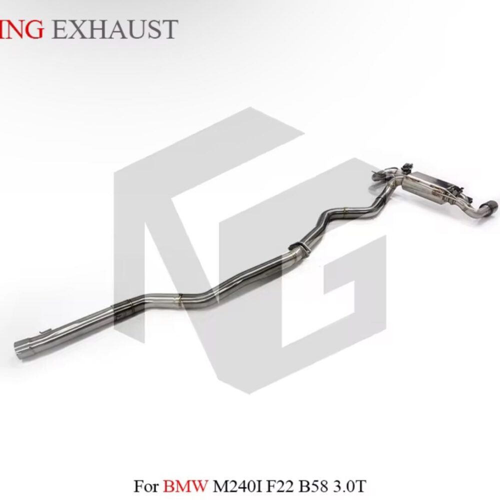 ★ING★ F22 M240i 可変バルブ マフラー エキゾースト ダウンパイプ ステンレス カーボンチップ BMW B58