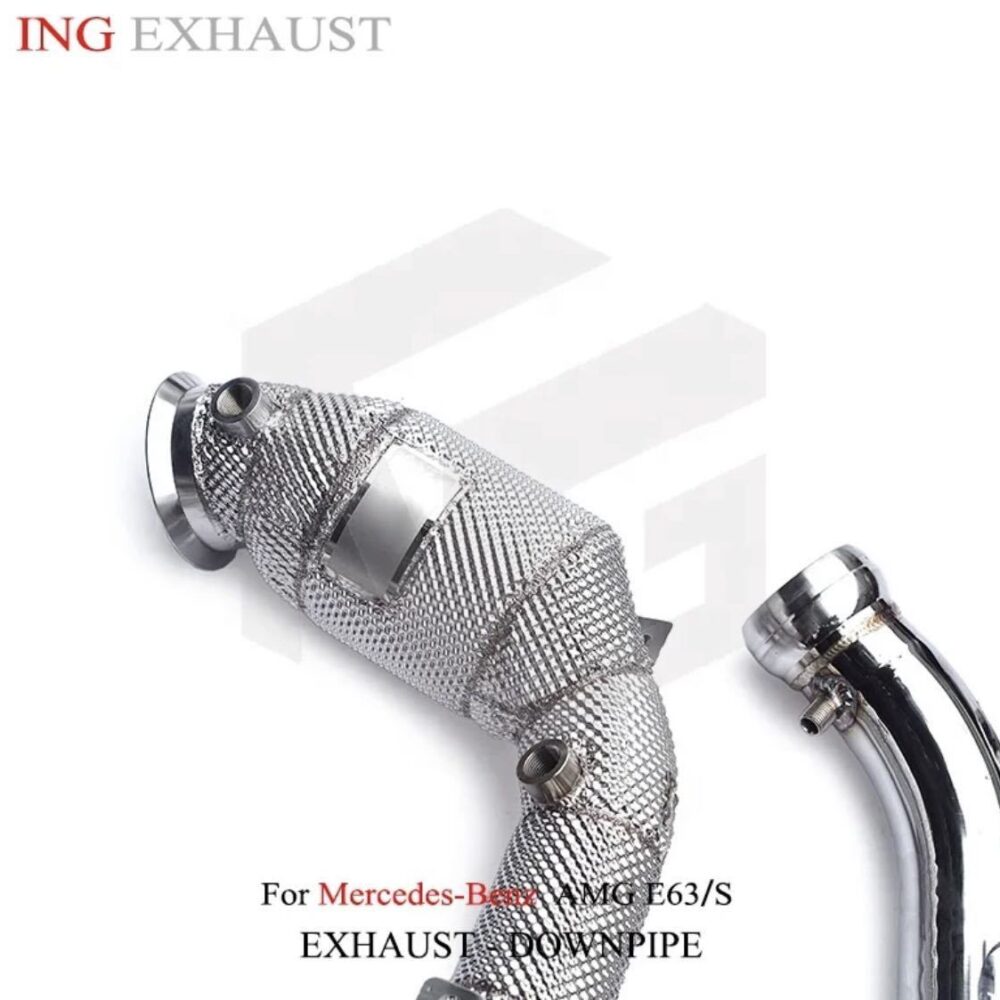 ★ING★ W213 S213 E63 E63S マフラー エキゾースト スポーツ触媒 キャタライザー ダウンパイプ Eクラス M177