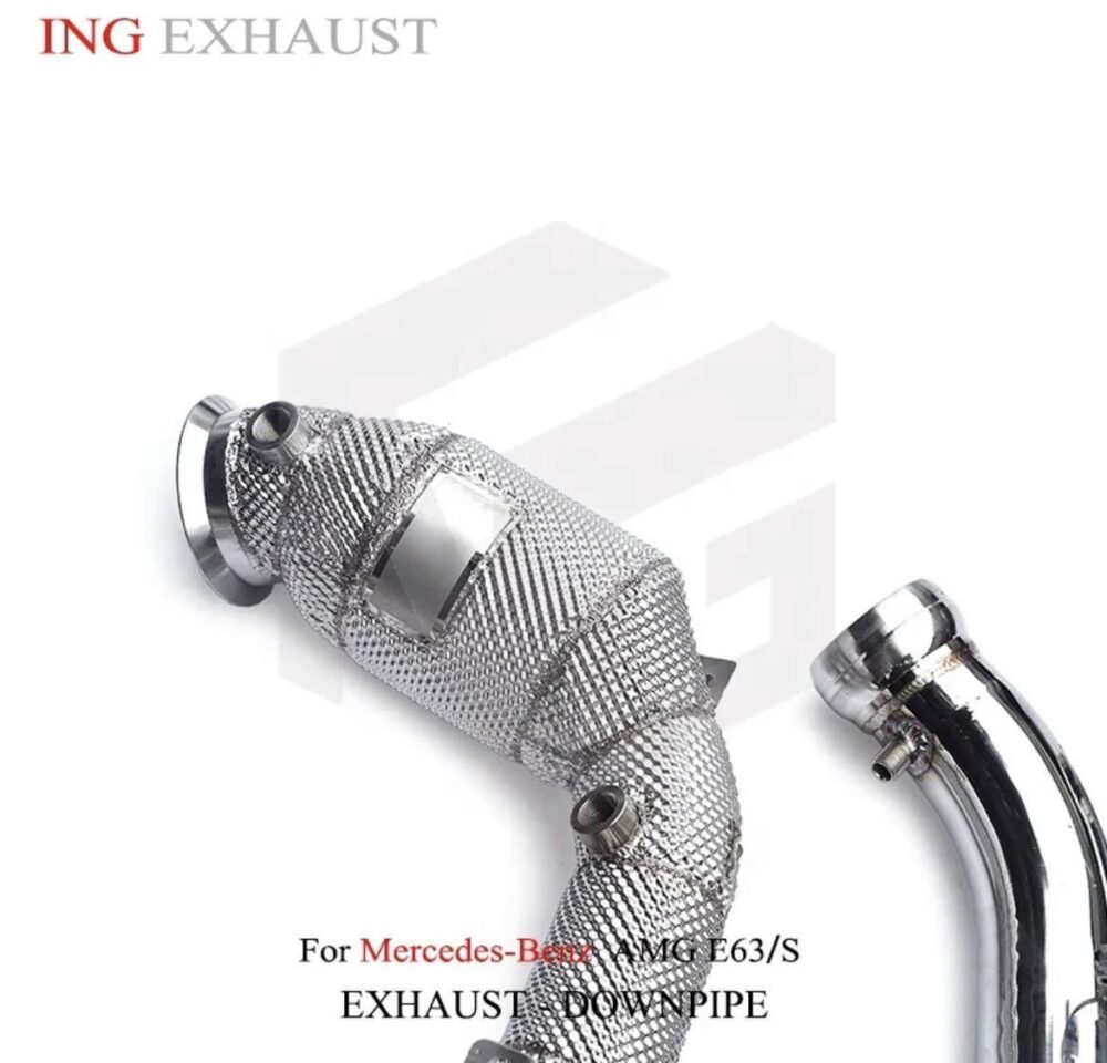 ★ING★ W213 S213 E63 E63S マフラー エキゾースト スポーツ触媒 キャタライザー ダウンパイプ Eクラス M177