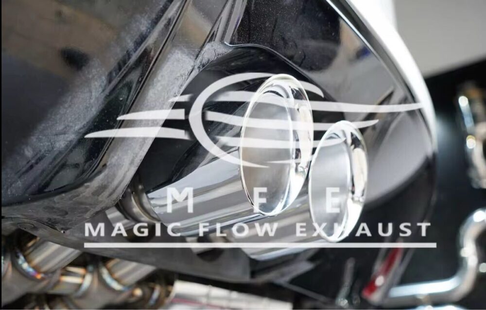 17699f0a491c71d_1200_765.jpg ★MFE★ ジャガー Fタイプ 3.0 P340 P380 可変バルブ マフラー エキゾースト 中間 パイプ ディフューザー リアピース 可変マフラー