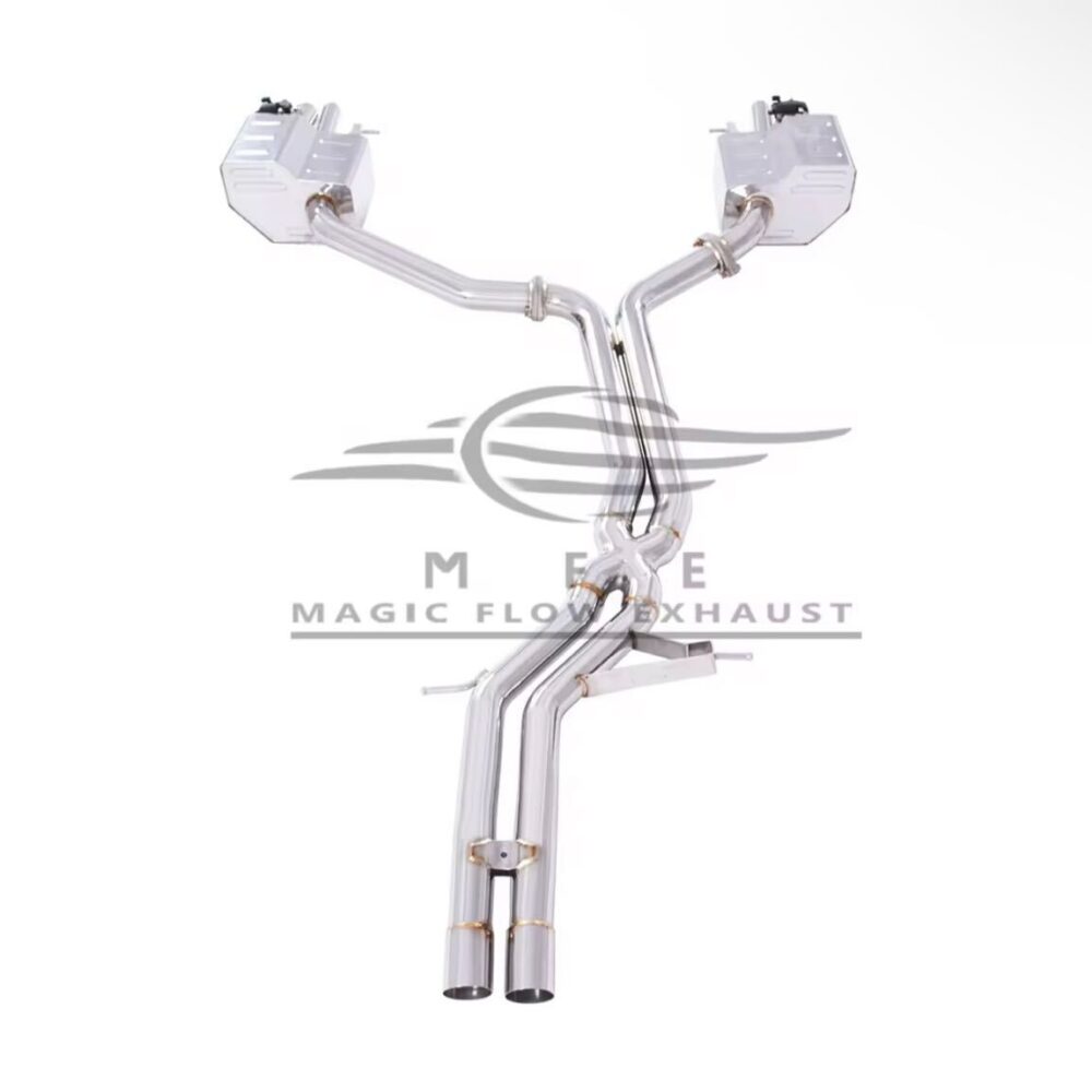 ★MFE★ アウディ RS5 可変バルブ マフラー エキゾースト 中間 パイプ ミッド ディフューザー リアピース ダウンパイプ B8