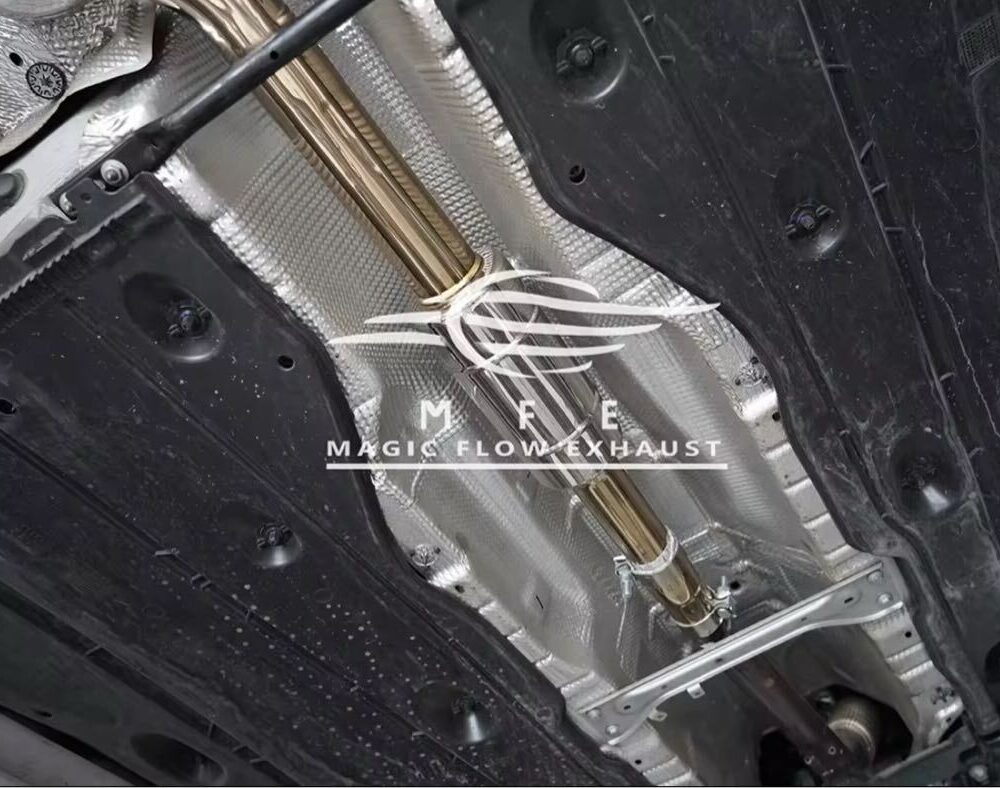 ★MFE★ A3 8V S3ルック 可変バルブ マフラー エキゾースト 中間 パイプ ディフューザー リアピース ダウンパイプ 可変マフラー アウディ