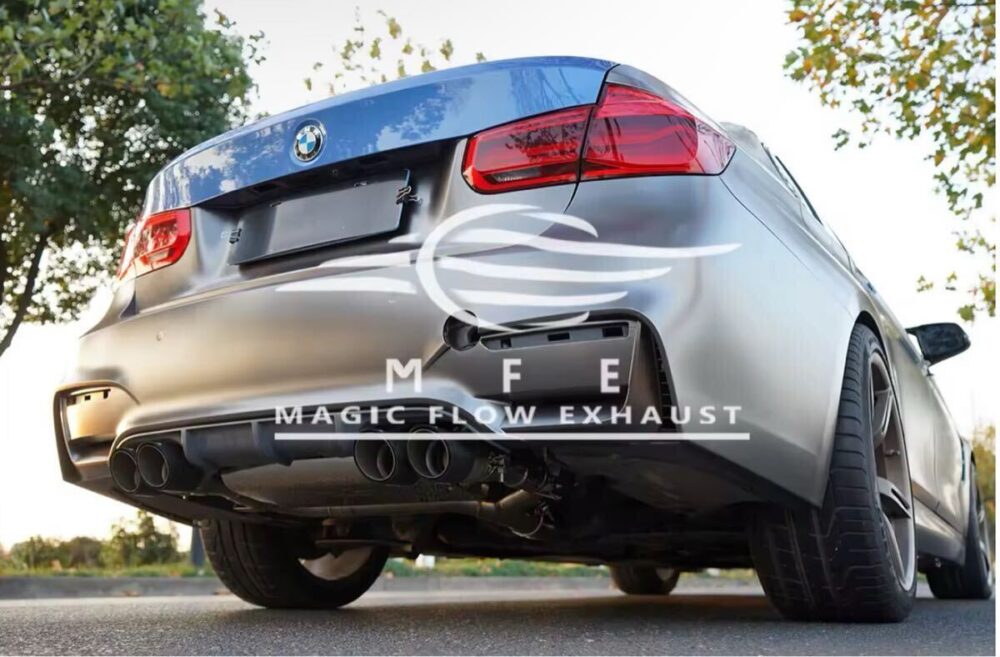 20699f0a053d17f_1200_788.jpg ★MFE★ F30 320i M3 仕様 ルック 可変バルブ マフラー エキゾースト 中間 パイプ ミッド リアピース 328i N20 B48
