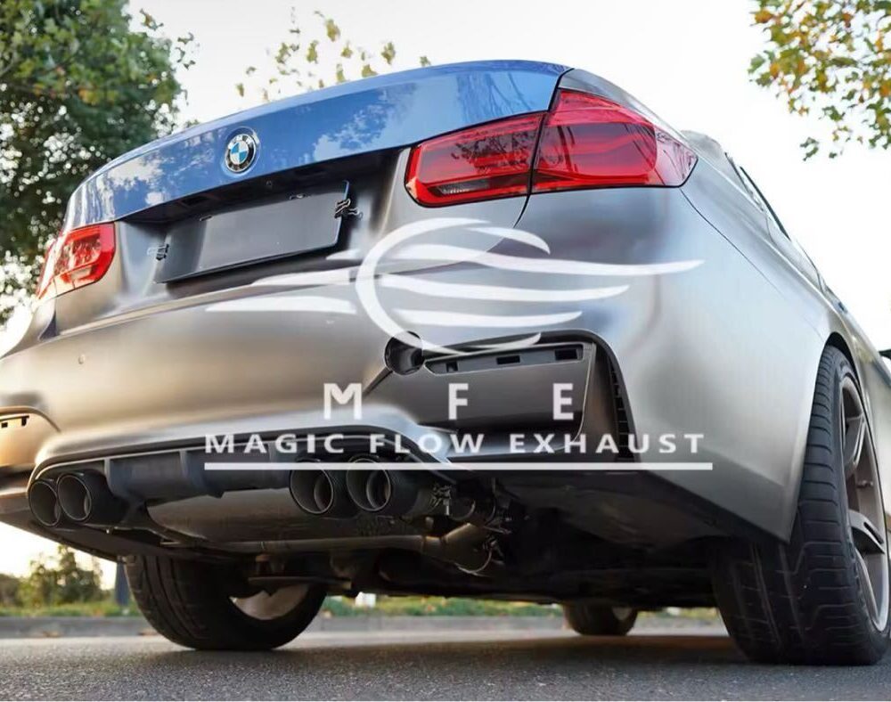 20699f0a053d17f_1200_788.jpg ★MFE★ F30 320i M3 仕様 ルック 可変バルブ マフラー エキゾースト 中間 パイプ ミッド リアピース 328i N20 B48