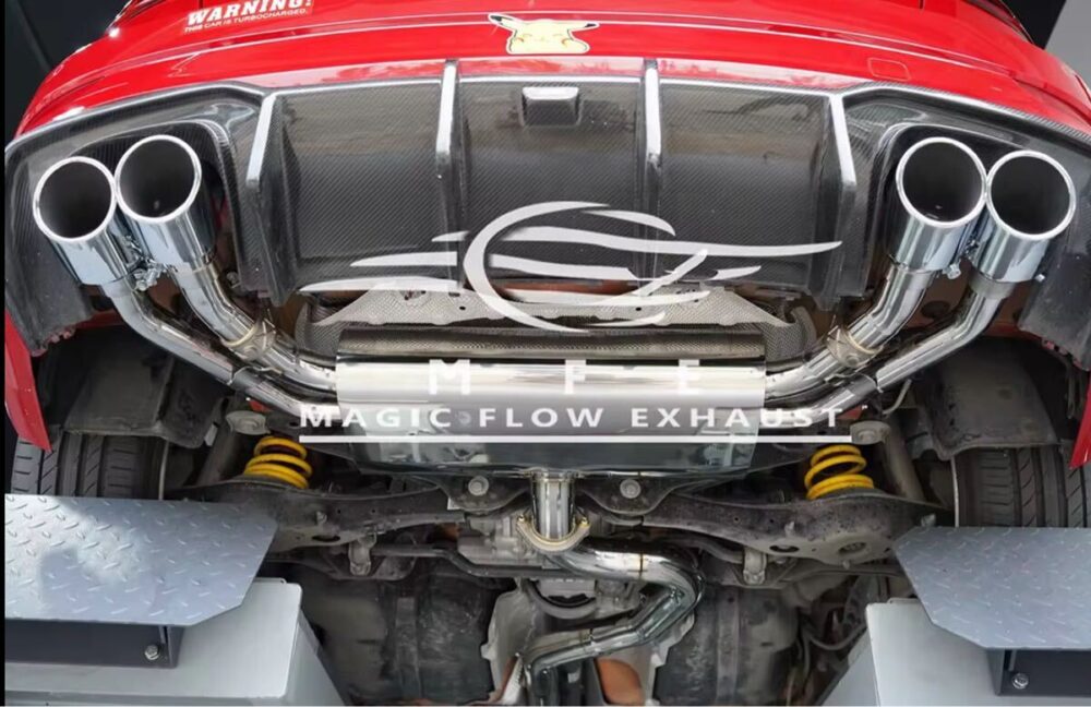 ★MFE★ アウディ S3 セダン 可変バルブ マフラー エキゾースト 中間 パイプ ミッド ディフューザー リアピース ダウンパイプ 8V