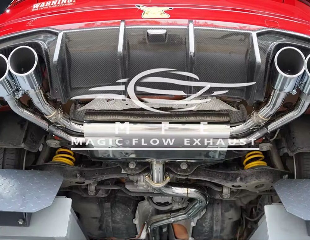 ★MFE★ アウディ S3 セダン 可変バルブ マフラー エキゾースト 中間 パイプ ミッド ディフューザー リアピース ダウンパイプ 8V