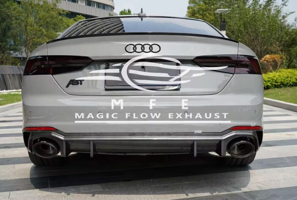 ★MFE★ アウディ S4 S5 可変バルブ マフラー エキゾースト 中間 パイプ ディフューザー リアピース ダウンパイプ B9 RS4 RS5