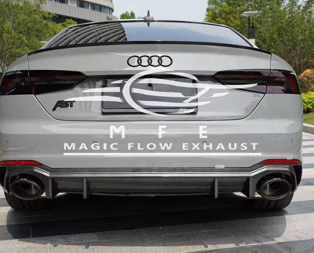 ★MFE★ アウディ S4 S5 可変バルブ マフラー エキゾースト 中間 パイプ ディフューザー リアピース ダウンパイプ B9 RS4 RS5