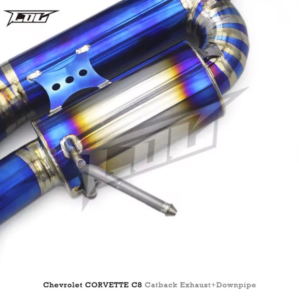 ★COC★ チタン 純正バルブ使用可 コルベット C8 センターパイプ 可変バルブ マフラー ミッドパイプ ダウンパイプ corvette z51 z06