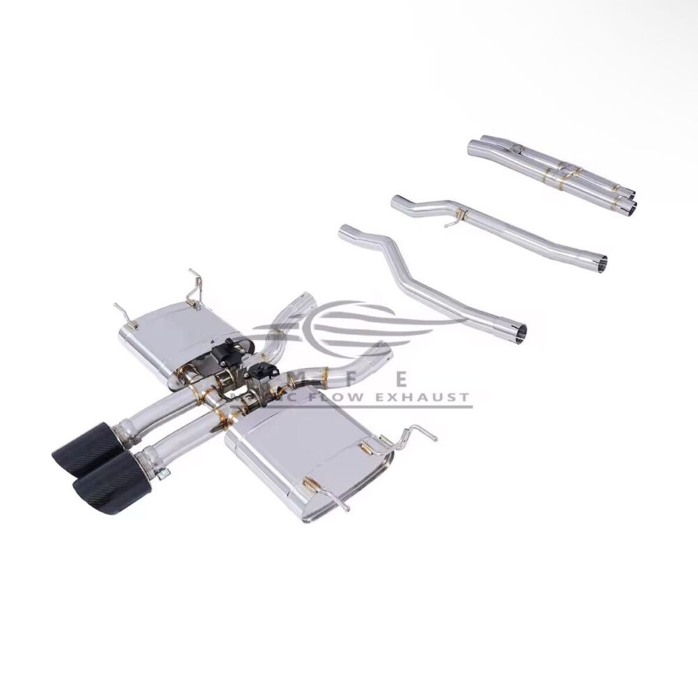 21699f0a487b4d9_1200_1182.jpg ★MFE★ ジャガー Fタイプ 3.0 P340 P380 可変バルブ マフラー エキゾースト 中間 パイプ ディフューザー リアピース 可変マフラー