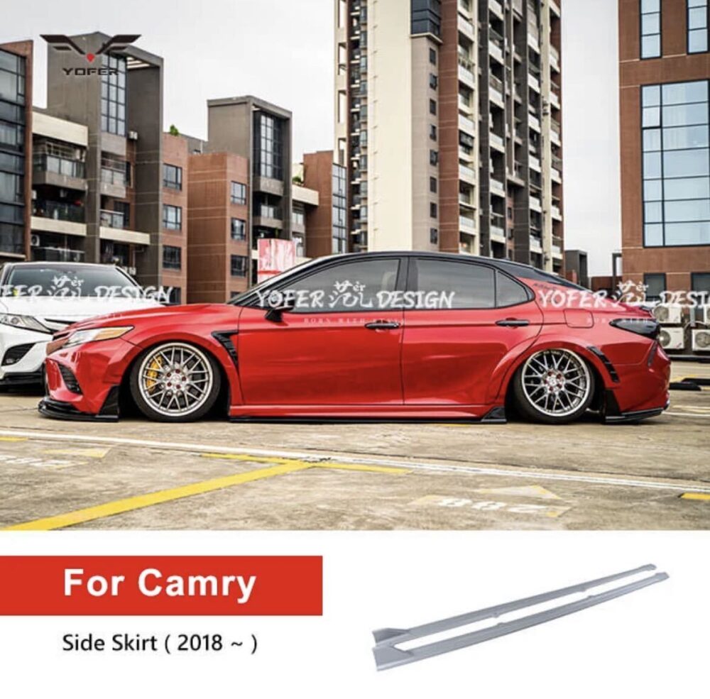 ★YOFER★ カムリ 70系 リアハーフ ディフューザー マフラー バンパー リップ camry トヨタ 2018-up WS セット