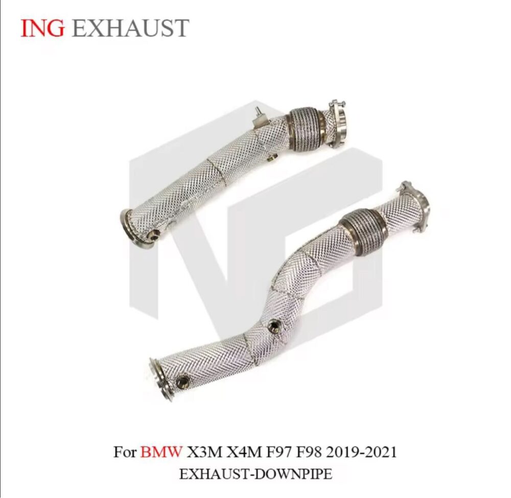 25699db1a599215_1200_1170-1.jpg ★ING★ BMW X3M X4M ダウンパイプ マフラー エキゾースト BMW ミッドパイプ F97 F98