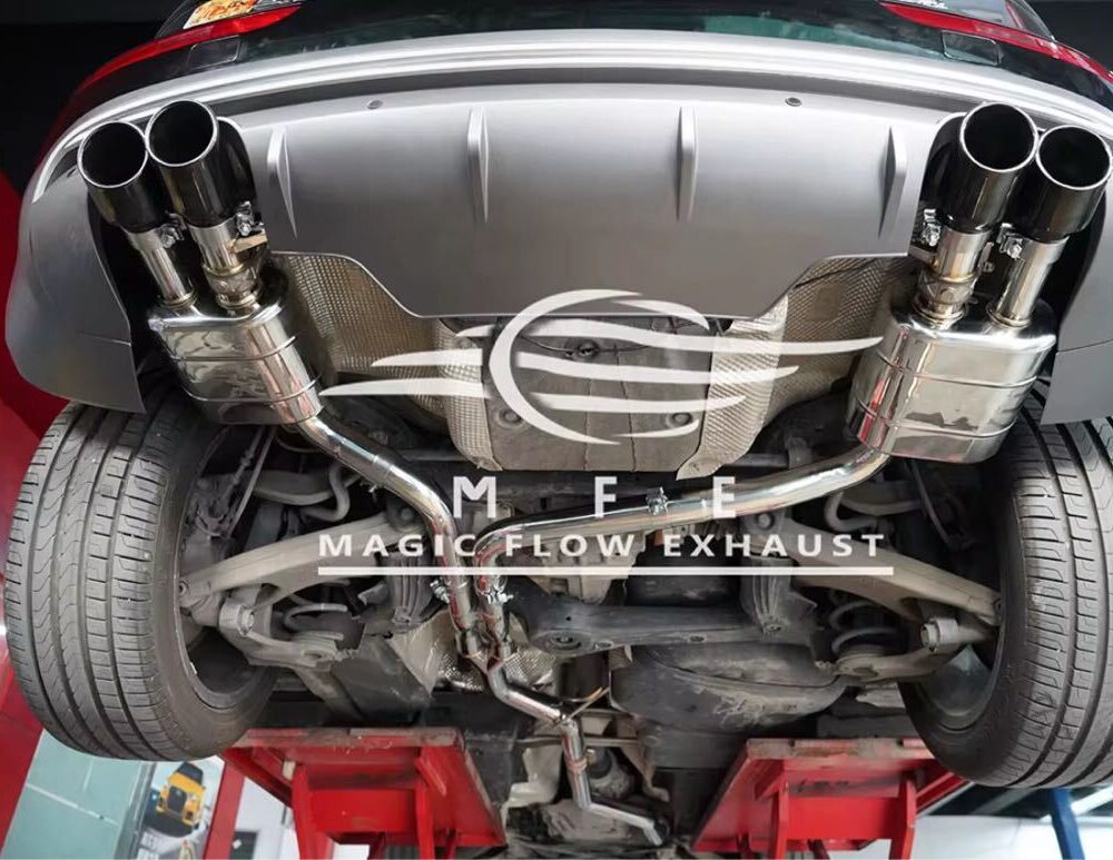 ★MFE★ アウディ Q5 可変バルブ マフラー エキゾースト 中間 パイプ ミッド ディフューザー リアピース ダウンパイプ SQ5