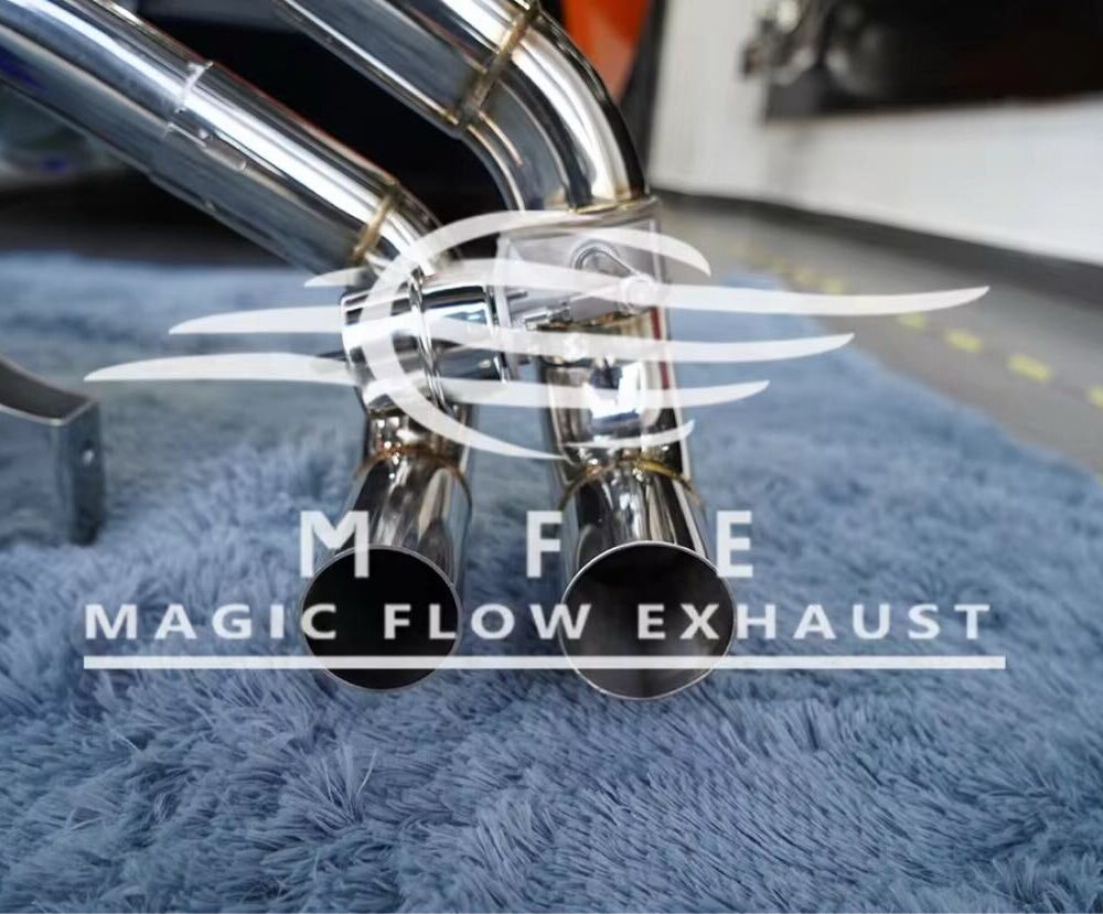 ★MFE★ ガヤルド LP550 可変バルブ マフラー エキゾースト 中間 パイプ ディフューザー リアピース 可変マフラー ランボルギーニ