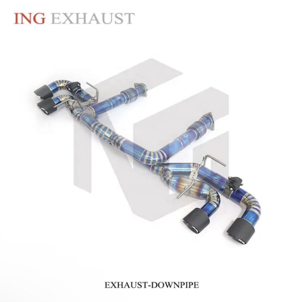 ★ING★ コルベット C8 チタン 可変バルブ マフラー エキゾースト ダウンパイプ 触媒 キャタライザー corvette