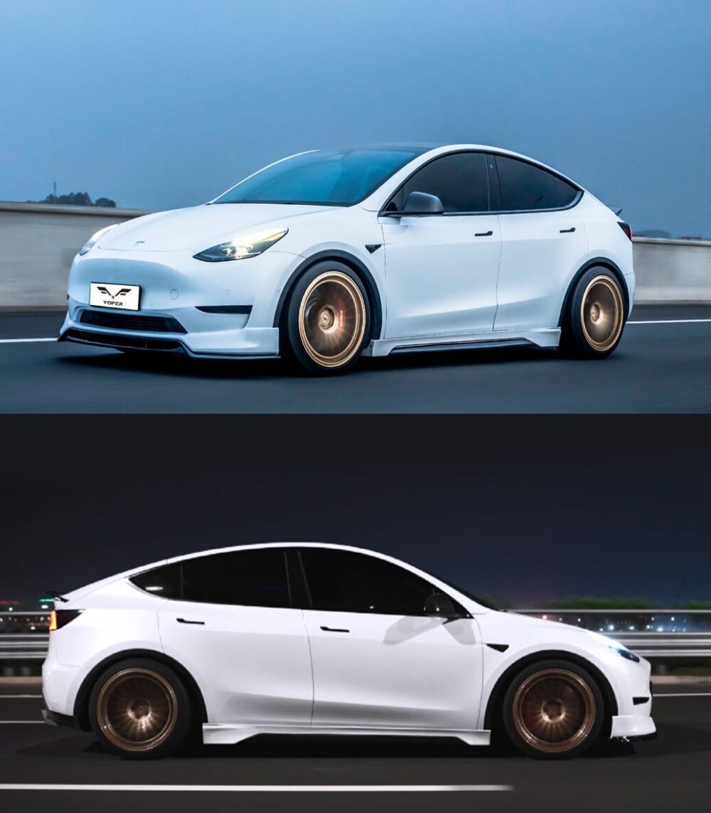 2699ebba6e3106_1035_1183.jpg ★YOFER★ テスラ モデルY ボディキット ディフューザー バンパー マフラー リップ スポイラー グリル tesla modely