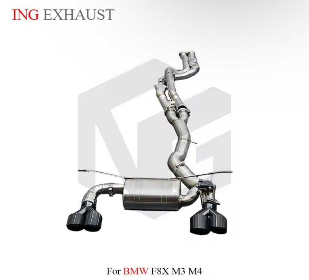 ★ING★ F80 F82 M3 M4 可変バルブ マフラー エキゾースト ダウンパイプ ステンレス BMW 中間 BMW 等長