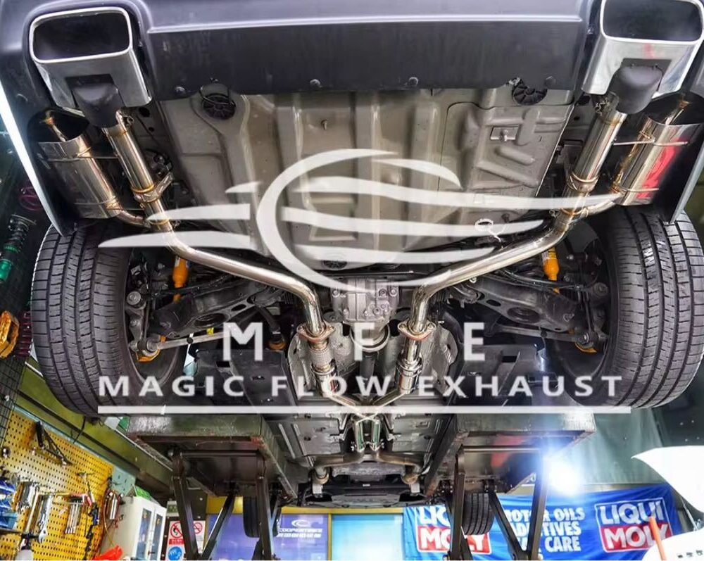 28699f0a34aaba3_1200_797.jpg ★MFE★ ダッジ チャレンジャー 3.6 SXT 可変バルブ マフラー エキゾースト 中間 パイプ ディフューザー リアピース 可変マフラー