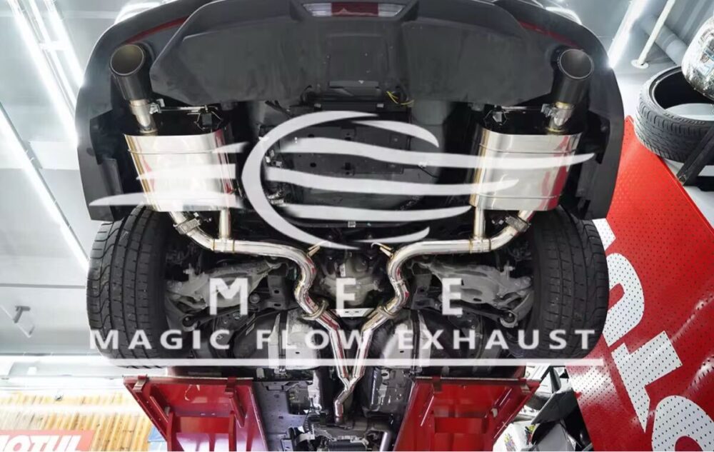 ★MFE★ マスタング エコブースト 可変バルブ マフラー 中間 パイプ ディフューザー リアピース 可変マフラー 2.3 フォード mustang