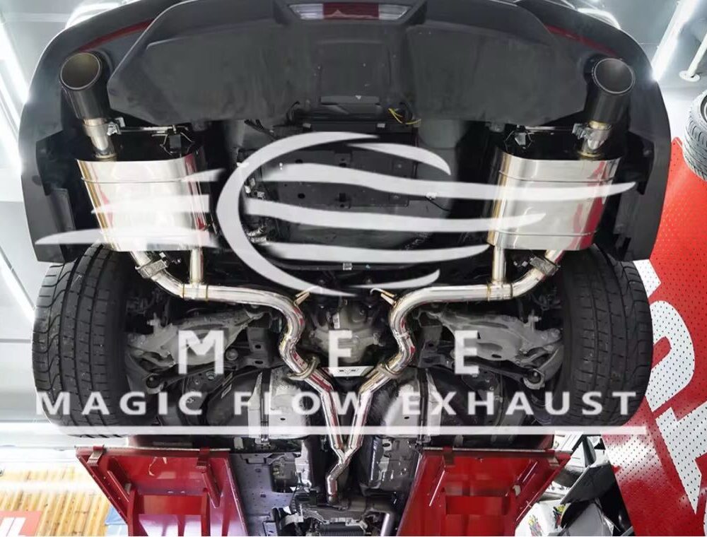 ★MFE★ マスタング エコブースト 可変バルブ マフラー 中間 パイプ ディフューザー リアピース 可変マフラー 2.3 フォード mustang