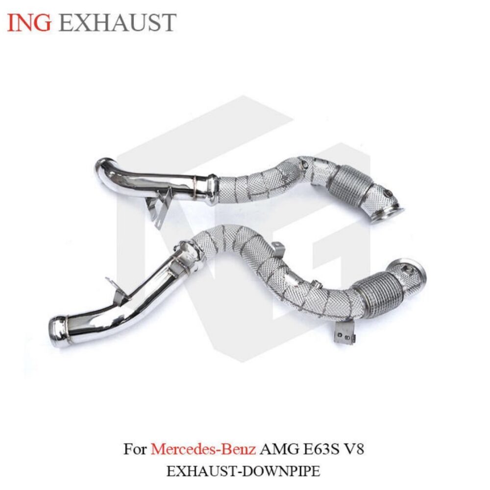 ★ING★ W213 S213 E63 E63S マフラー エキゾースト スポーツ触媒 キャタライザー ダウンパイプ Eクラス M177