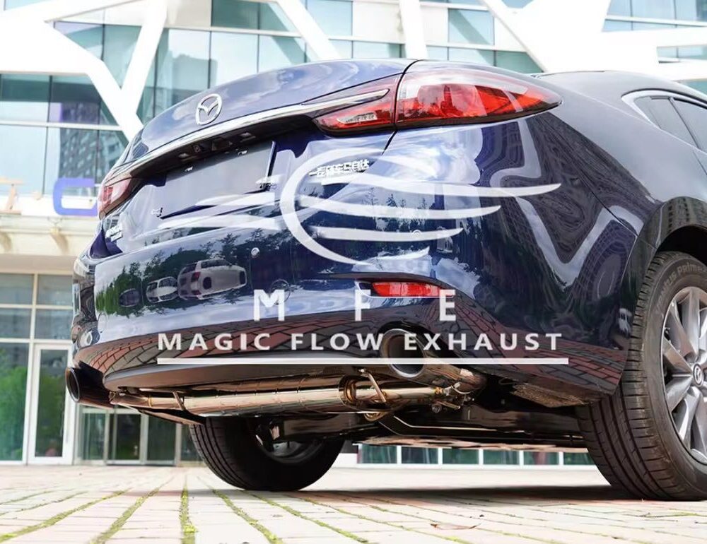 ★MFE★ マツダ6 アテンザ 可変バルブ マフラー エキゾースト 中間 パイプ ミッド ディフューザー リアピース ダウンパイプ GJ 20S