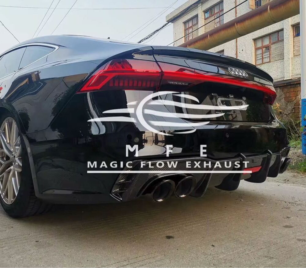 30699f0a1ef3fb1_1200_875.jpg ★MFE★ アウディ A7 C8 可変バルブ マフラー エキゾースト 中間 パイプ ミッド ディフューザー リアピース ダウンパイプ 45 S7