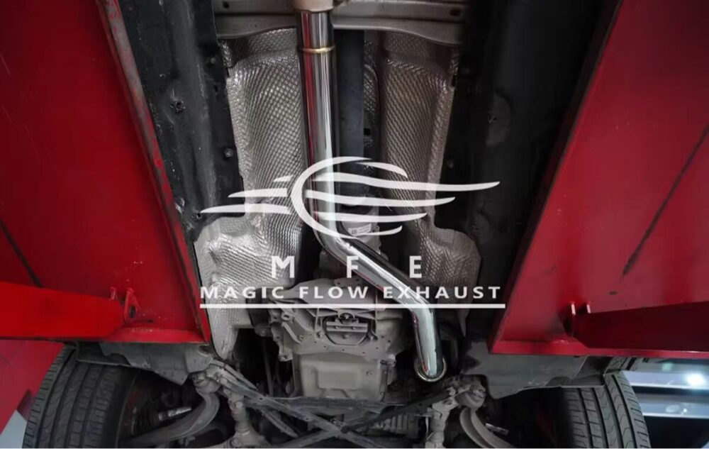 ★MFE★ アウディ Q5 可変バルブ マフラー エキゾースト 中間 パイプ ミッド ディフューザー リアピース ダウンパイプ SQ5