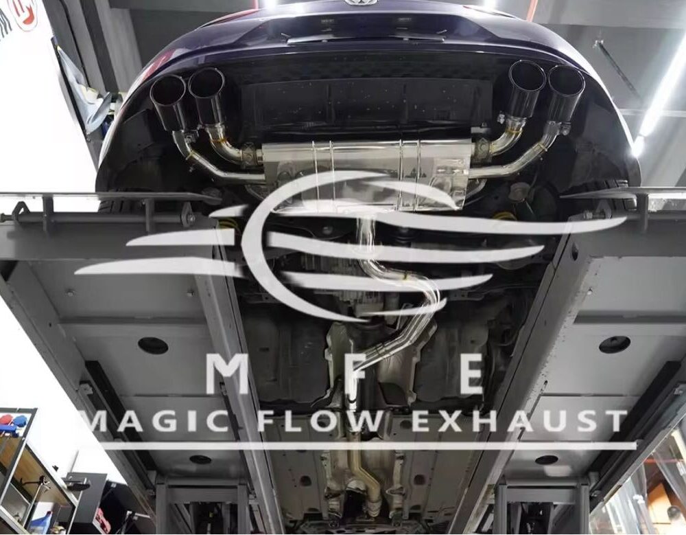 ★MFE★ ゴルフ R 7 7.5 可変バルブ マフラー エキゾースト 中間 パイプ ミッド ディフューザー リアピース ダウンパイプ VW golf