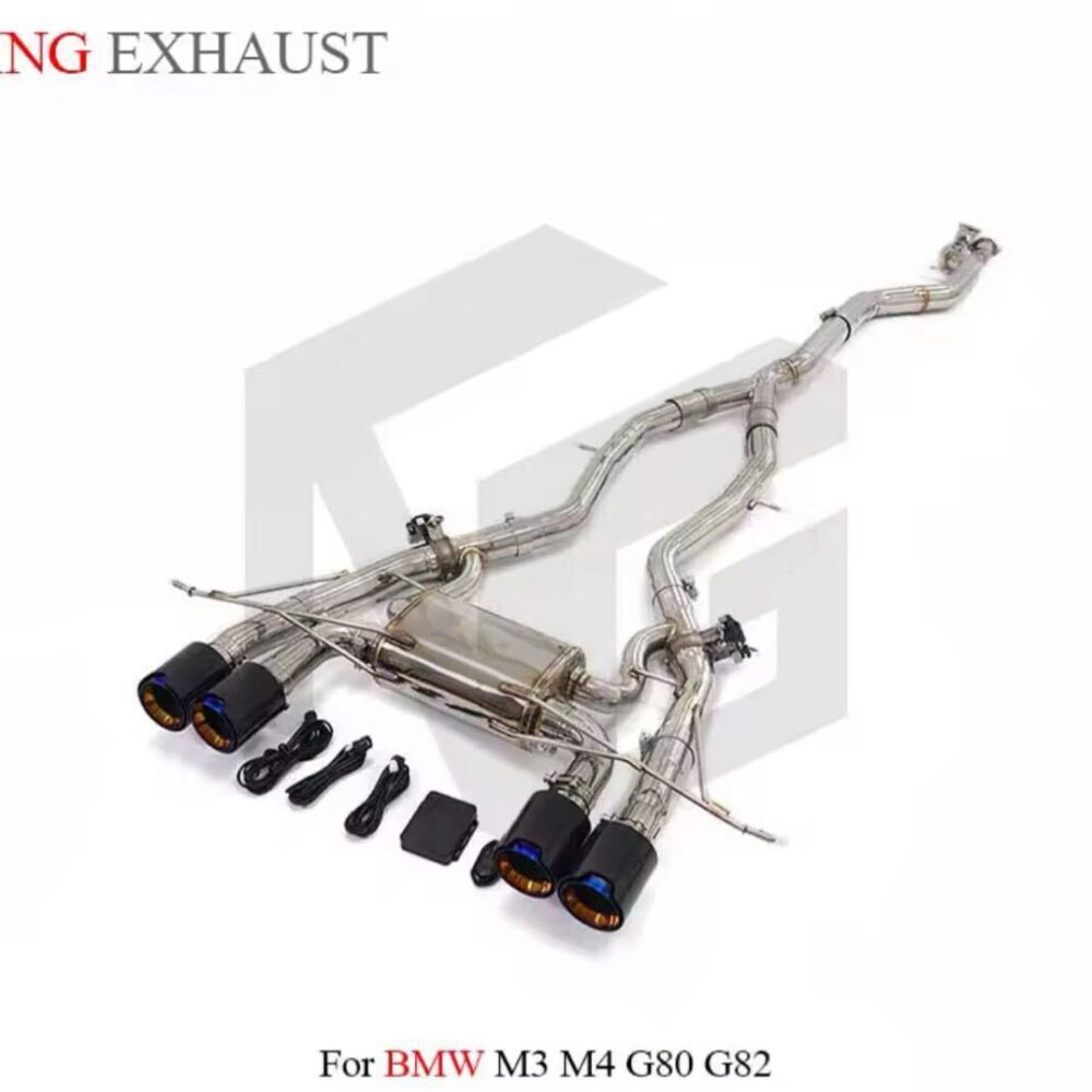 ★ING★ G80 G82 M3 M4 可変バルブ マフラー エキゾースト ダウンパイプ ステンレス カーボンチップ BMW
