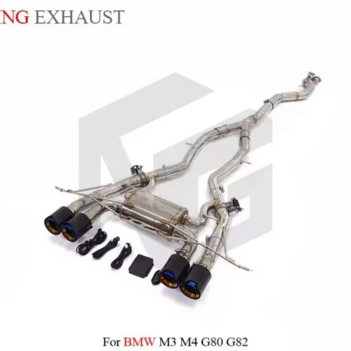 32699db19352d7e_1200_1076-1.jpg ★ING★ G80 G82 M3 M4 可変バルブ マフラー エキゾースト ダウンパイプ ステンレス カーボンチップ BMW