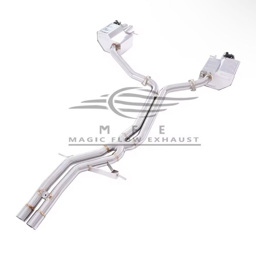 ★MFE★ アウディ RS5 可変バルブ マフラー エキゾースト 中間 パイプ ミッド ディフューザー リアピース ダウンパイプ B8