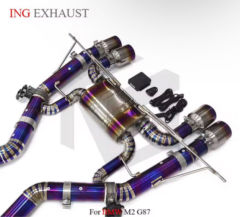 34699db18a69bfa_1200_1087-1.jpg ★ING★ G87 M2 可変バルブ マフラー エキゾースト ダウンパイプ ステンレス カーボンチップ BMW コンペティション