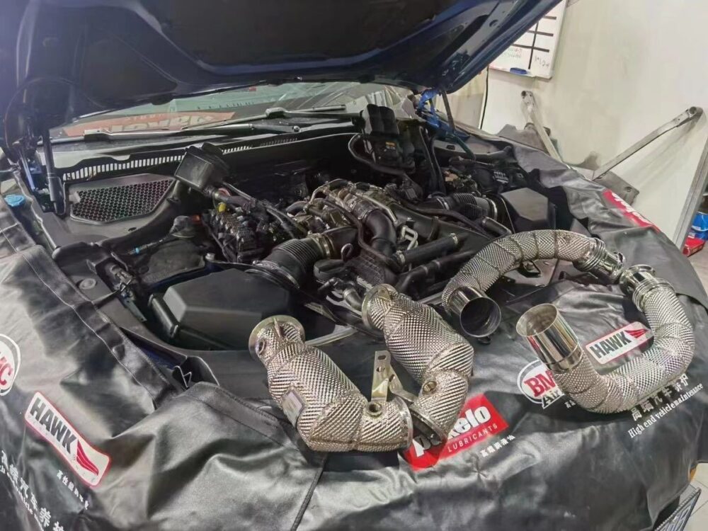 34699db18f0ec11_1200_900-1.jpg ★ING★ マクラーレン 720S チタン マフラー エキゾースト 触媒 キャタライザー 中間