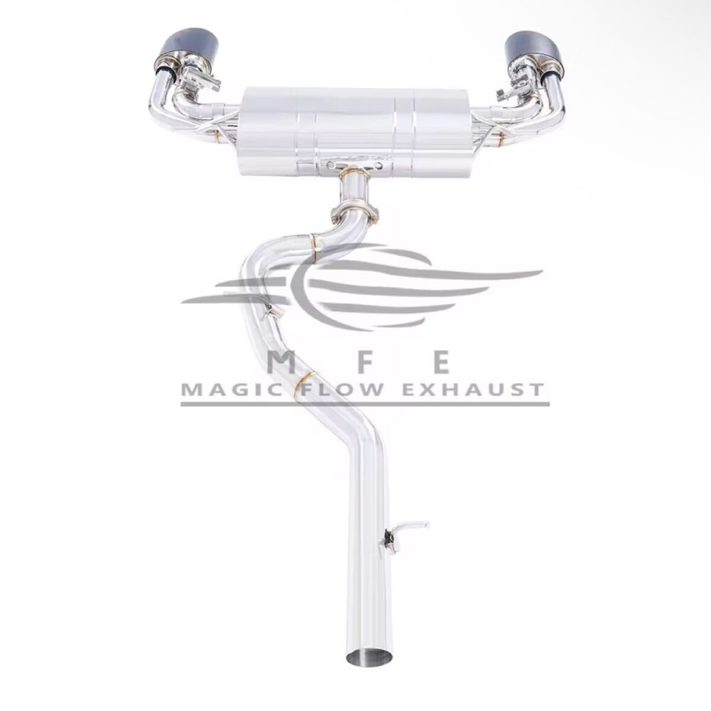 ★MFE★ アウディ S3 RS3 ルックセダン 可変バルブ マフラー エキゾースト 中間 パイプ ディフューザー リアピース ダウンパイプ 8V