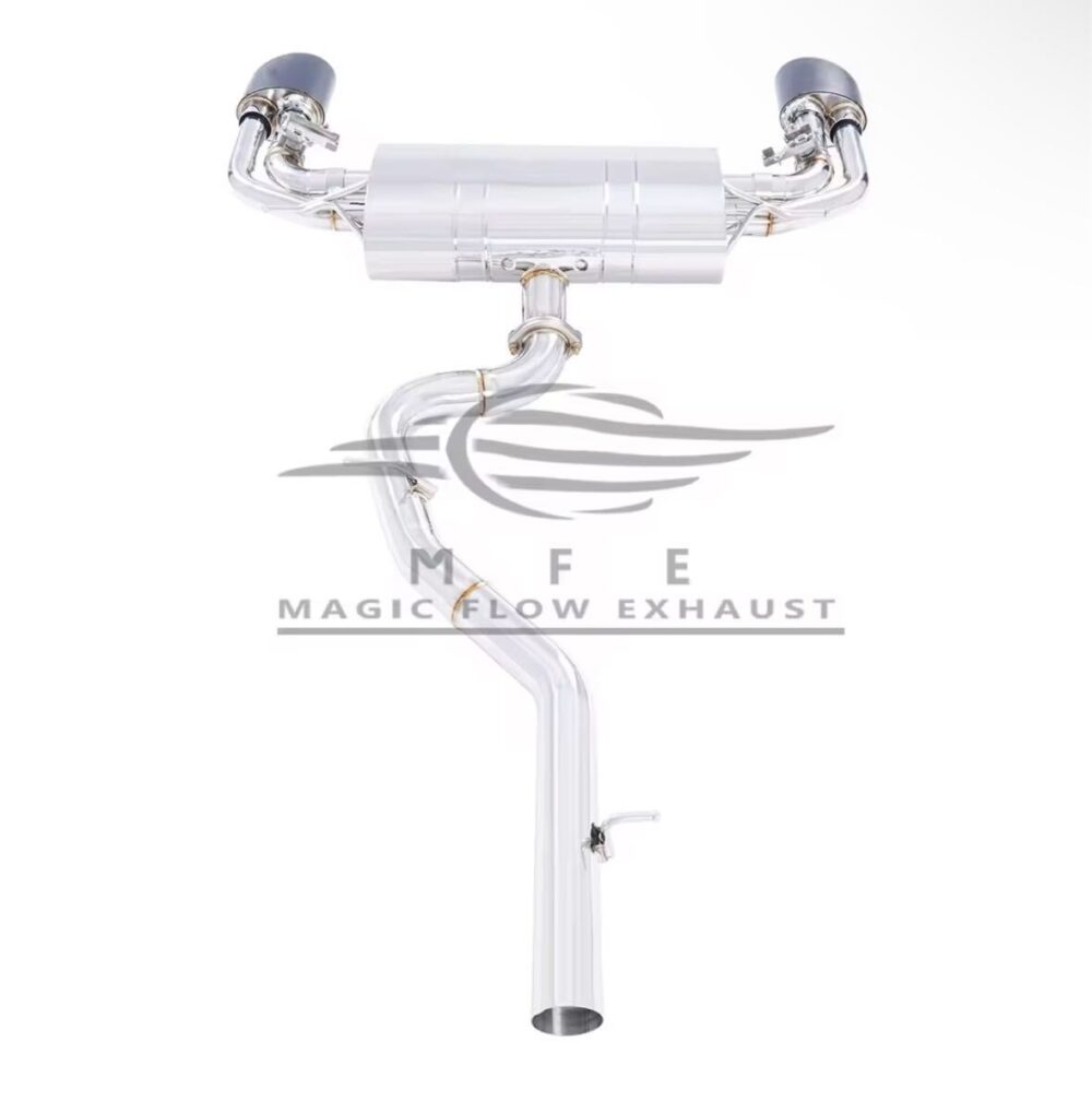 ★MFE★ アウディ S3 RS3 ルックセダン 可変バルブ マフラー エキゾースト 中間 パイプ ディフューザー リアピース ダウンパイプ 8V