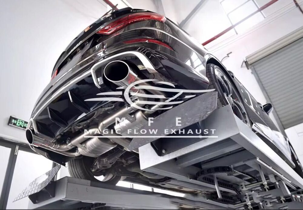 ★MFE★ アウディ RS3 セダン 可変バルブ マフラー エキゾースト 中間 パイプ ミッド ディフューザー リアピース ダウンパイプ 8V