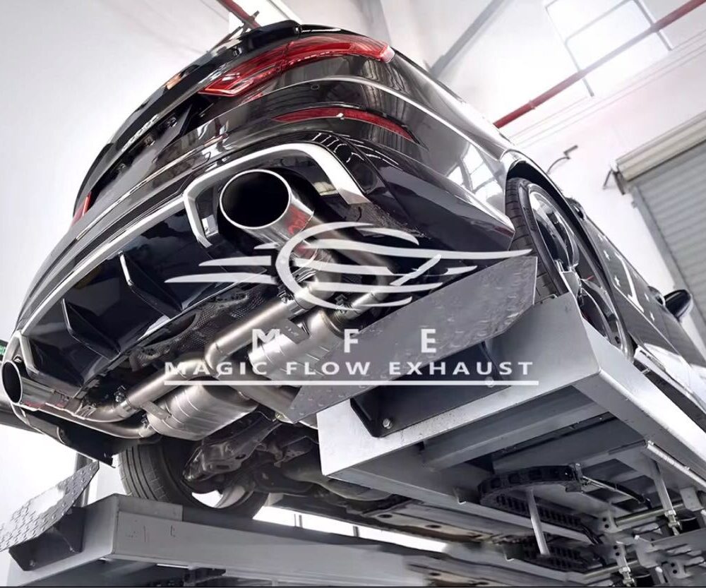 ★MFE★ アウディ RS3 セダン 可変バルブ マフラー エキゾースト 中間 パイプ ミッド ディフューザー リアピース ダウンパイプ 8V